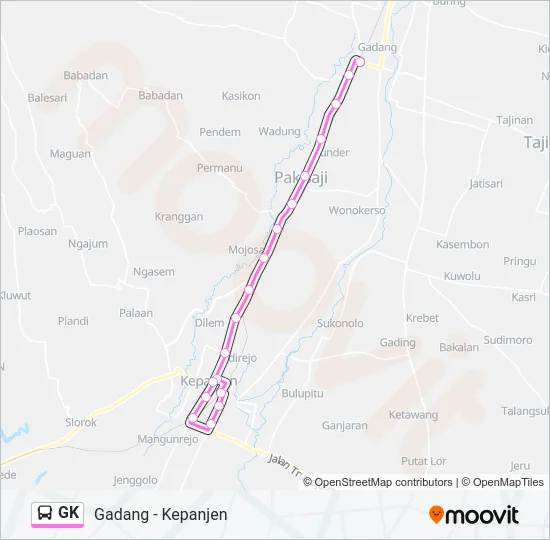 GK Bus Line Map