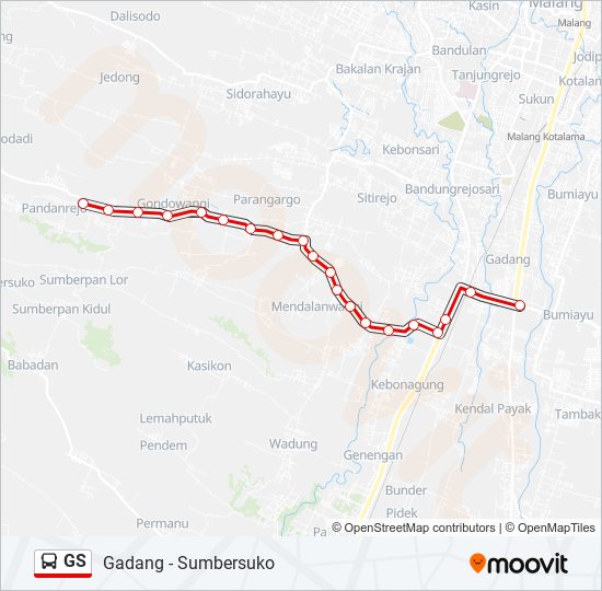 GS bus Line Map