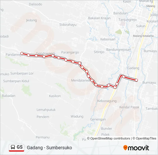 GS Bus Line Map