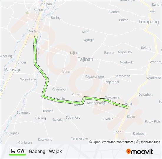 GW bus Line Map