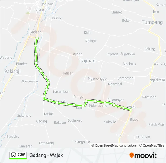 GW Bus Line Map