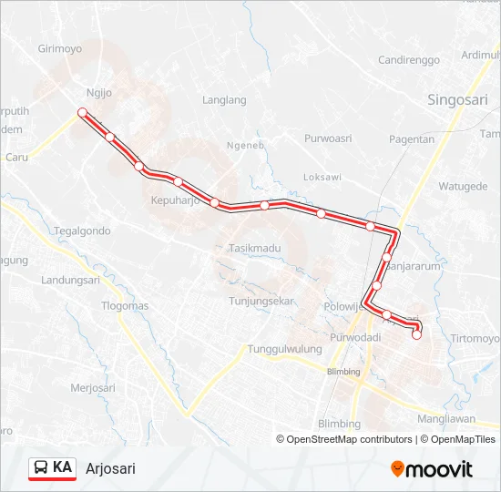 KA Bus Line Map