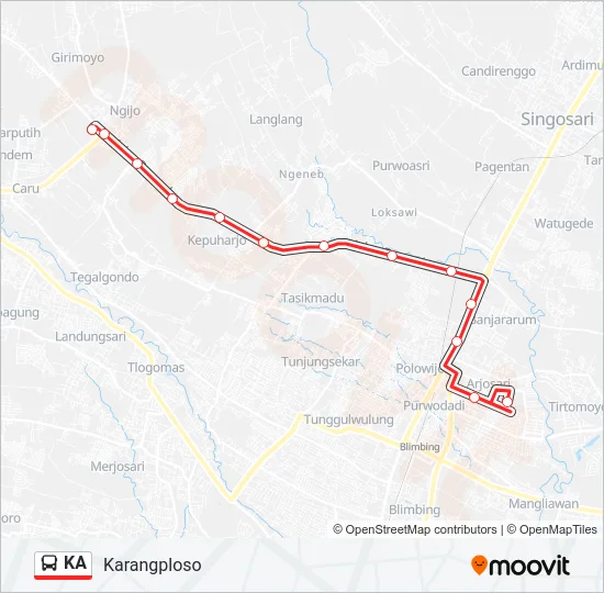 KA Bus Line Map