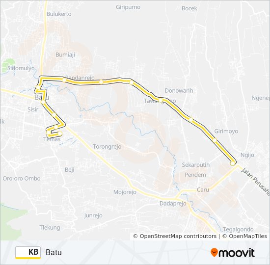 Rute Kb: Jadwal, Pemberhentian & Peta - Batu (Diperbarui)