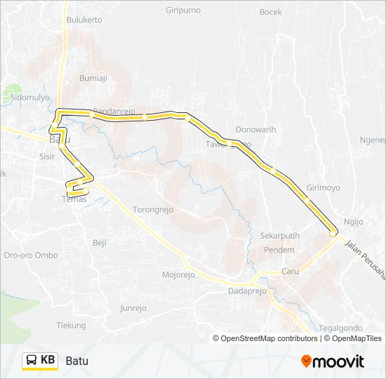 KB Bus Line Map