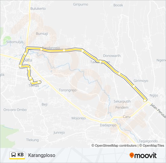 KB Bus Line Map