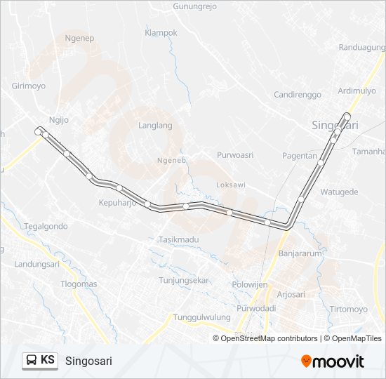 KS bus Line Map