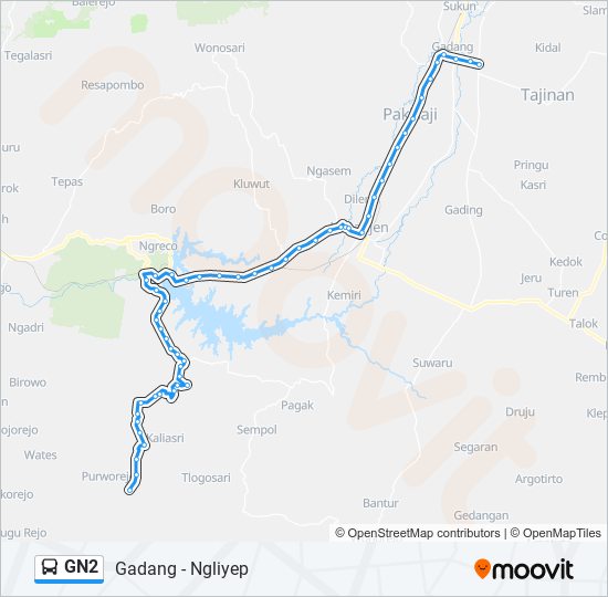 GN2 bus Line Map