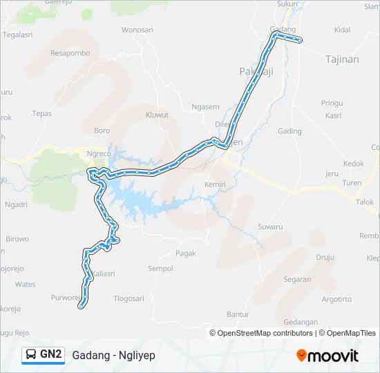 GN2 Bus Line Map