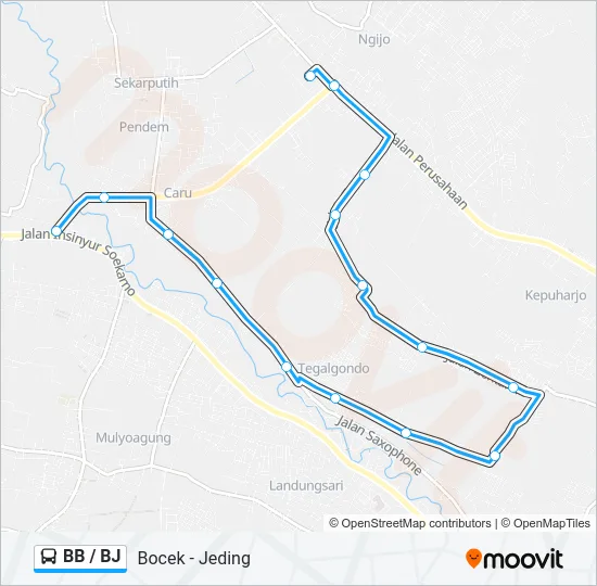 BB / BJ Bus Line Map