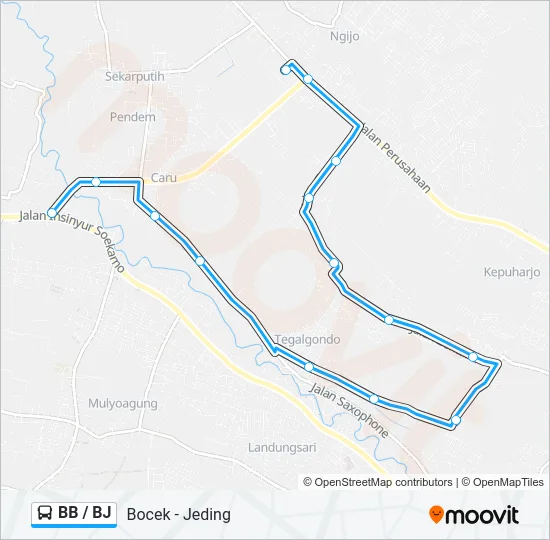 BB / BJ Bus Line Map