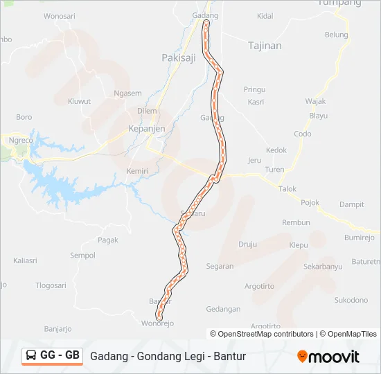 GG - GB Bus Line Map