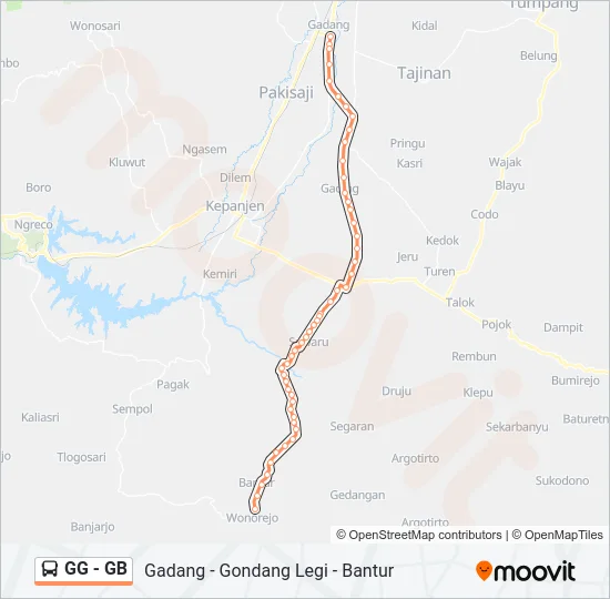 GG - GB Bus Line Map