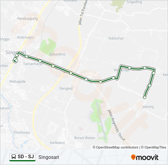 SD - SJ bus Line Map