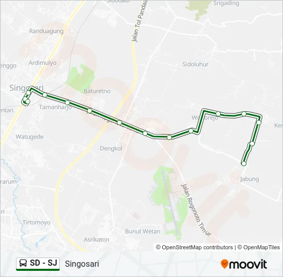 SD - SJ Bus Line Map