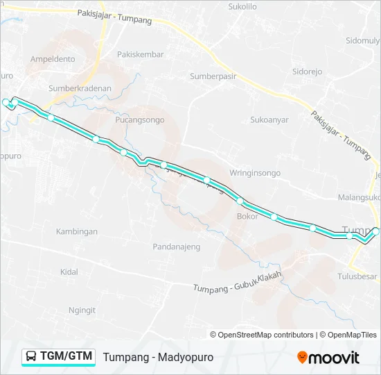 TGM/GTM Bus Line Map