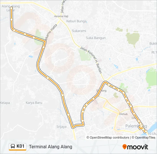 K01 Bus Line Map