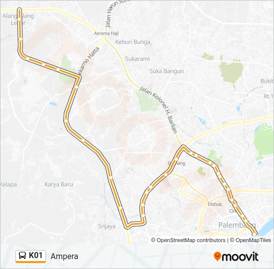 K01 Bus Line Map