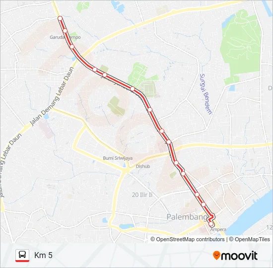 AMPERA - KM 5 Bus Line Map