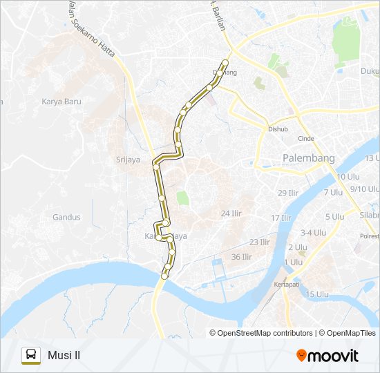 RRI - MUSI II bus Line Map
