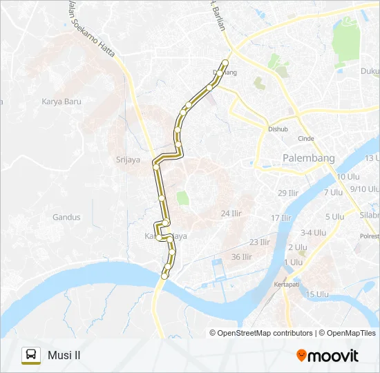 RRI - MUSI II Bus Line Map