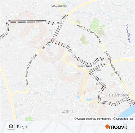 AMPERA - PAKJO Bus Line Map
