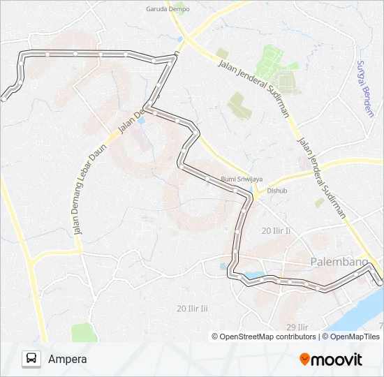 AMPERA - PAKJO Bus Line Map
