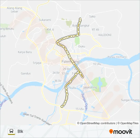 KARYA JAYA - BLK Bus Line Map