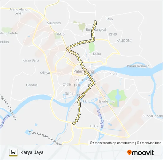 KARYA JAYA - BLK Bus Line Map