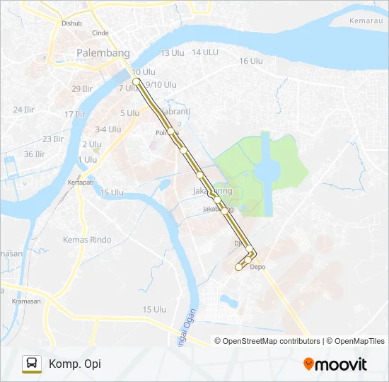 7 ULU - KOMP. OPI Bus Line Map
