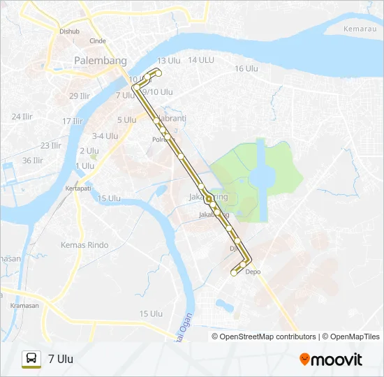 7 ULU - KOMP. OPI Bus Line Map
