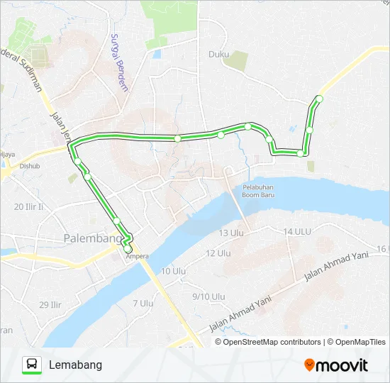 AMPERA - LEMABANG Bus Line Map