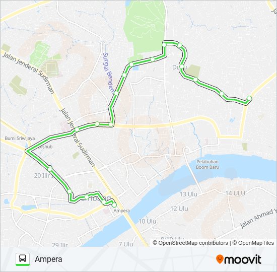 AMPERA - LEMABANG bus Line Map