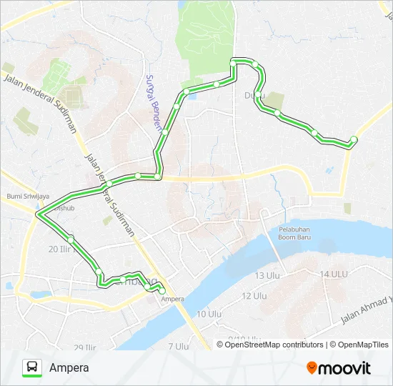 AMPERA - LEMABANG Bus Line Map