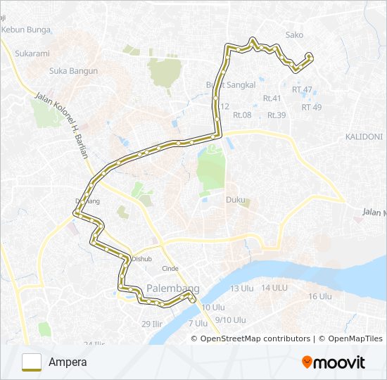 AMPERA - PERUMNAS bus Line Map