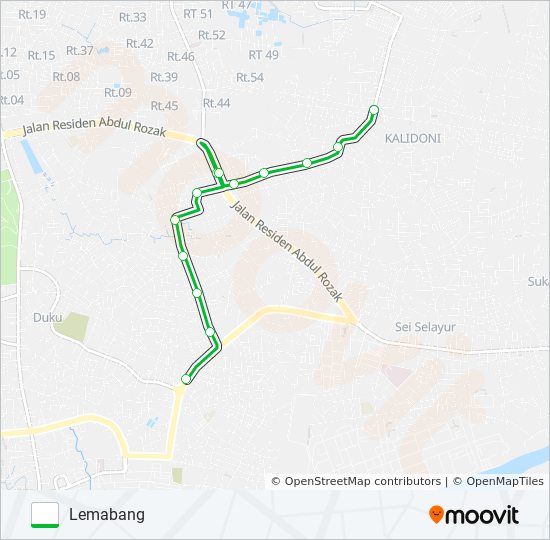 LEMABANG - SEKOJO bus Line Map