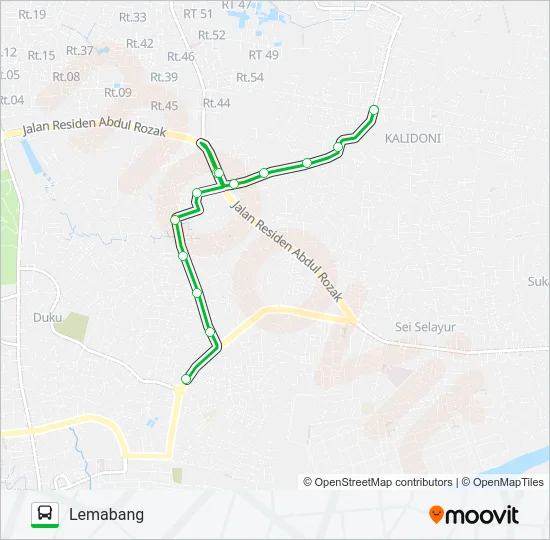 LEMABANG - SEKOJO Bus Line Map