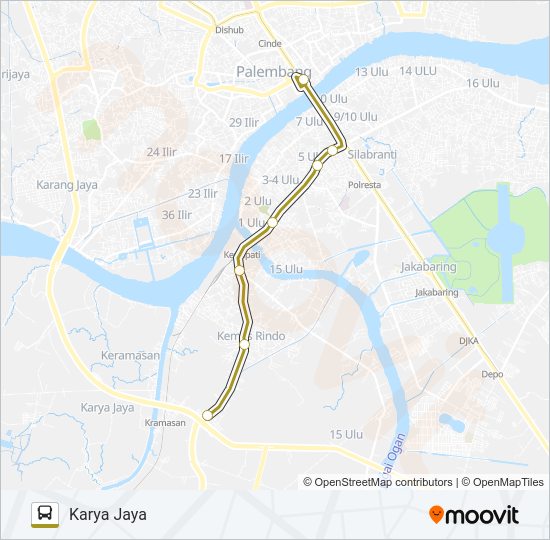 AMPERA - KARYA JAYA bis Peta Jalur
