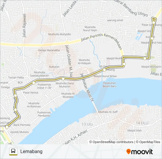 SAYANGAN - LEMABANG Bus Line Map