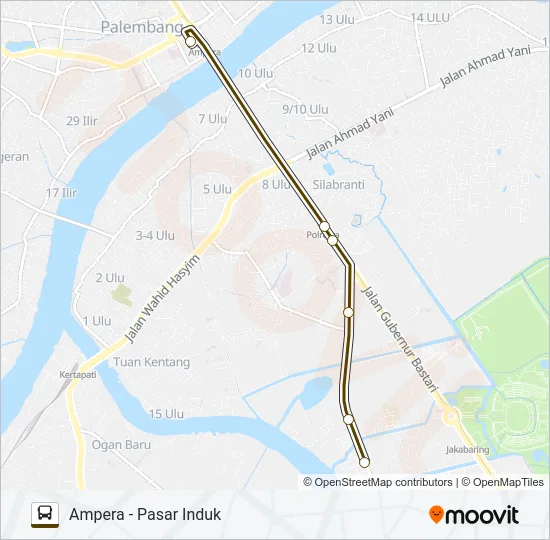 AMPERA - PASAR INDUK Bus Line Map
