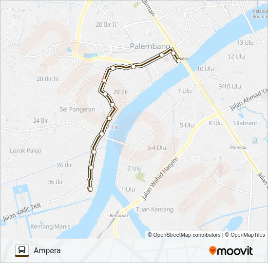 AMPERA - TG. BUNTUNG Bus Line Map