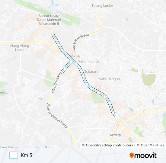 KM 5 - TALANG BETUTU bus Line Map