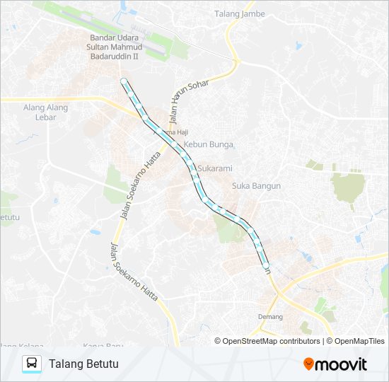 KM 5 - TALANG BETUTU bus Line Map