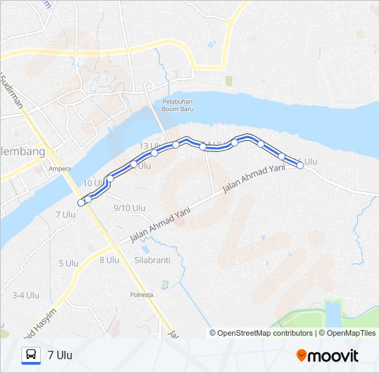 TANGGA TAKAT - 7 ULU bus Line Map