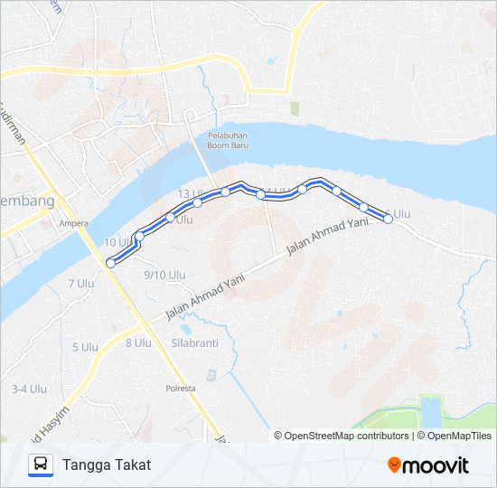 TANGGA TAKAT - 7 ULU bus Line Map