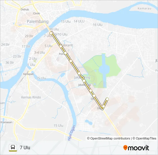 7 ULU - TEGAL BINANGUN Bus Line Map
