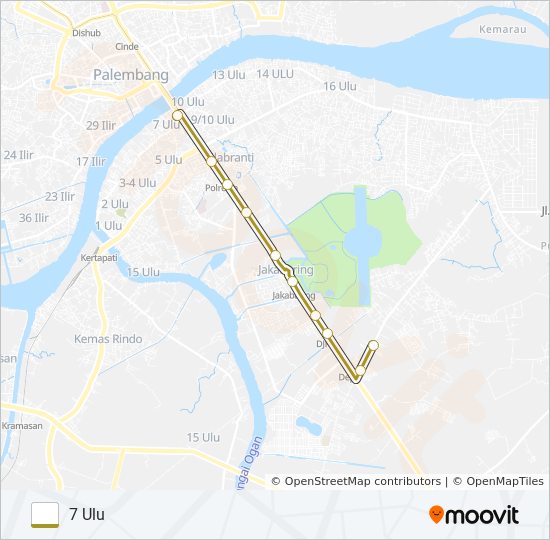 7 ULU - TEGAL BINANGUN bus Line Map