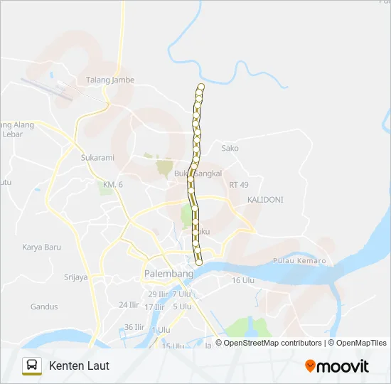 PASAR KUTO - KENTEN LAUT Bus Line Map