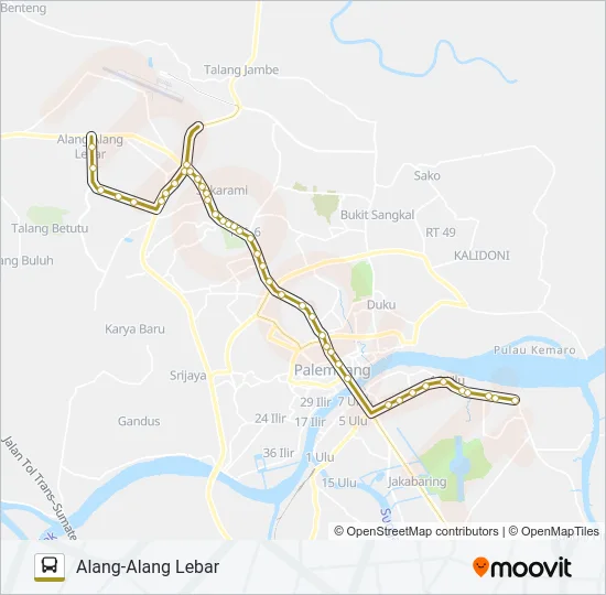PLAJU - ALANG-ALANG LEBAR Bus Line Map