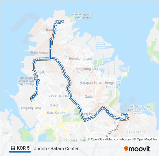 KOR 5 Bus Line Map